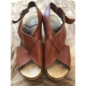 No.6 Frida high heel clog cognac
